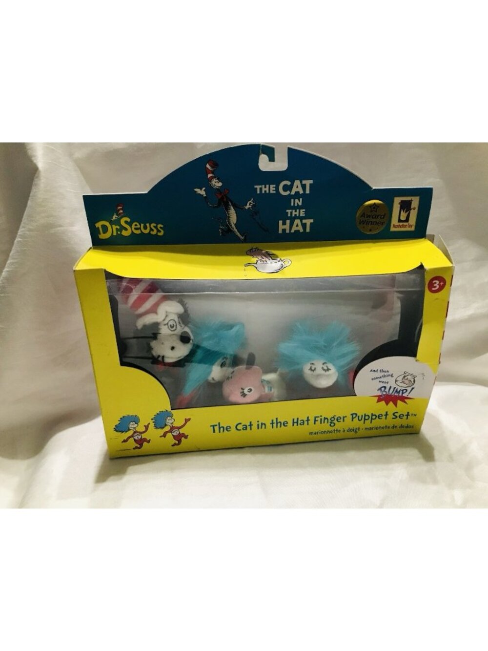 Dr. Seuss Finger Puppets Set Thing 1 & 2, Fish, Cat in the Hat Toy Open Box